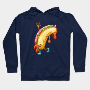 Weenie Hot Dog Walking Fast Food Hoodie